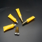5ml Suqeeze Tube Packaging Small Tubes With Gold Color Cap