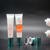 New Design Colored Plastic Sunscreen Packaging Tube With Mirror Cap